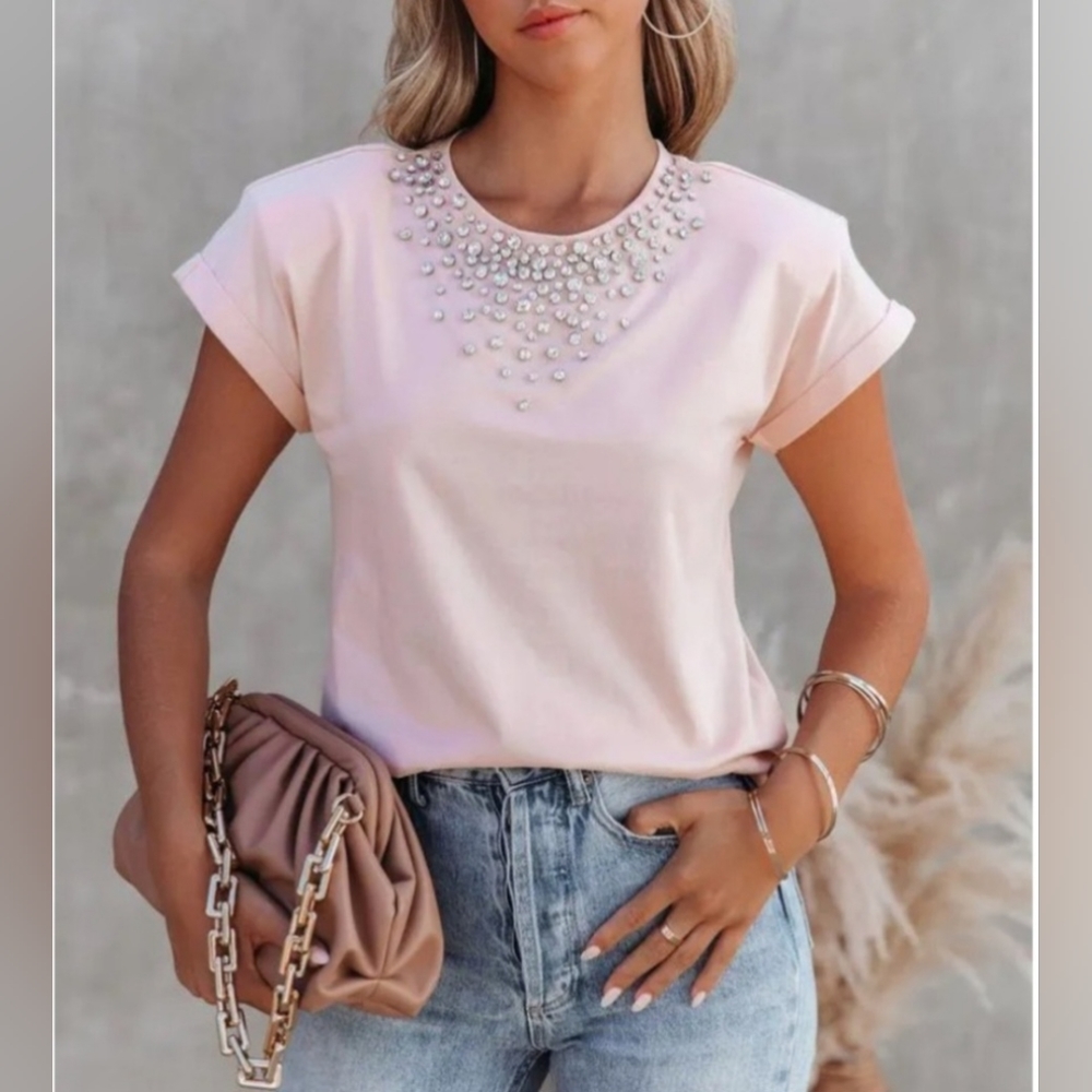 Vici crystal studded tee